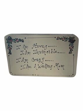 Small distressed wooden painted sign 3.5 x 5.5